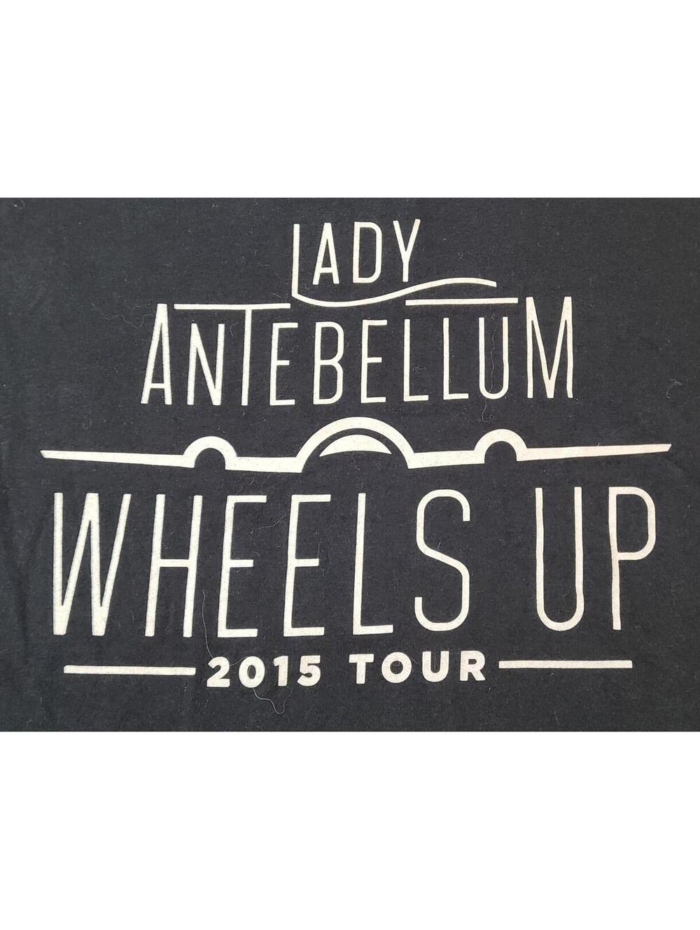 Lady Antebellum Wheels Up 2015 Tour Shirt Womens Sz Large Black Concert Country